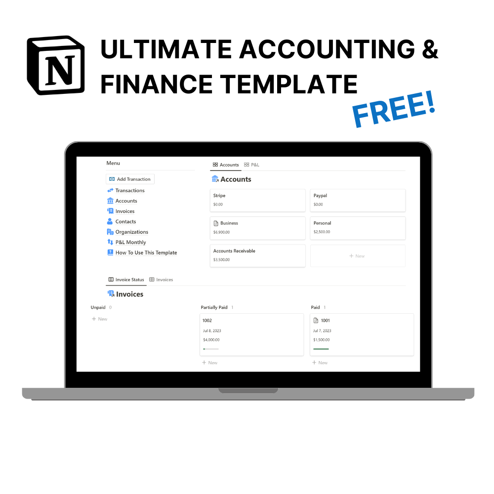 How To Use The Notion Accounting Finance Template From Lexy